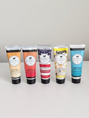 5pc Dionis Goat Milk Hand Cream Assorted Scents 1 oz each SEALED TUBES